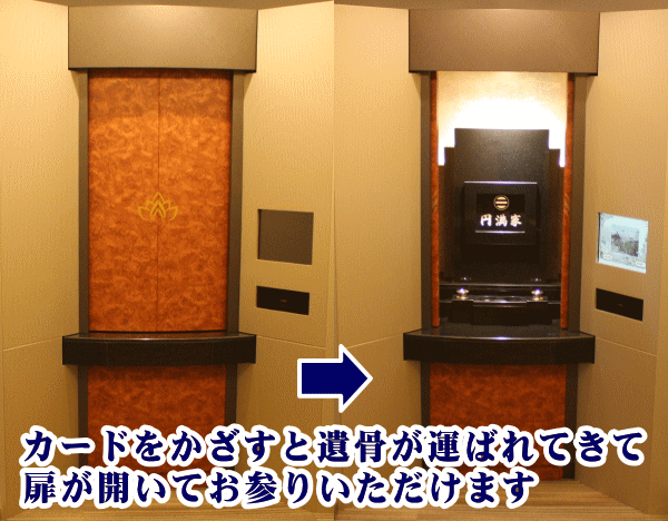 カード式搬送型納骨堂のお参り方法
